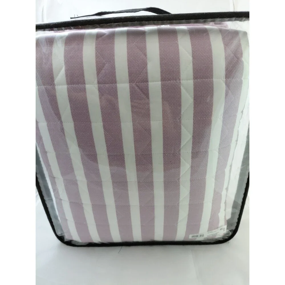 FIELDCREST Elderberry Purple Stripe Full/ Queen Bed Quilt, 90x96in $170 Retail